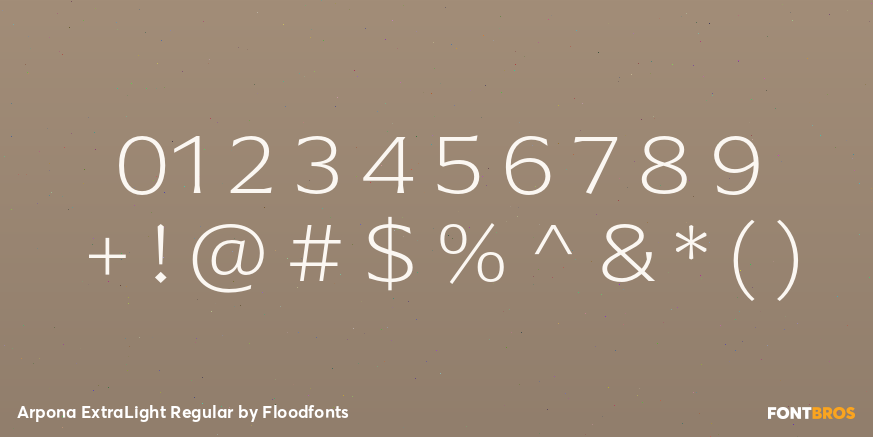 Arpona ExtraLight Regular Font Poster #1