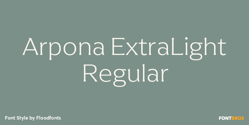 Arpona ExtraLight Regular Poster