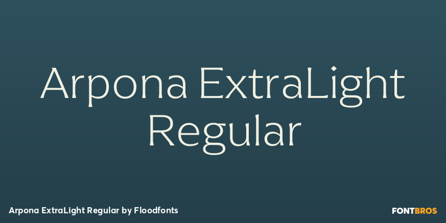Arpona ExtraLight Regular Poster