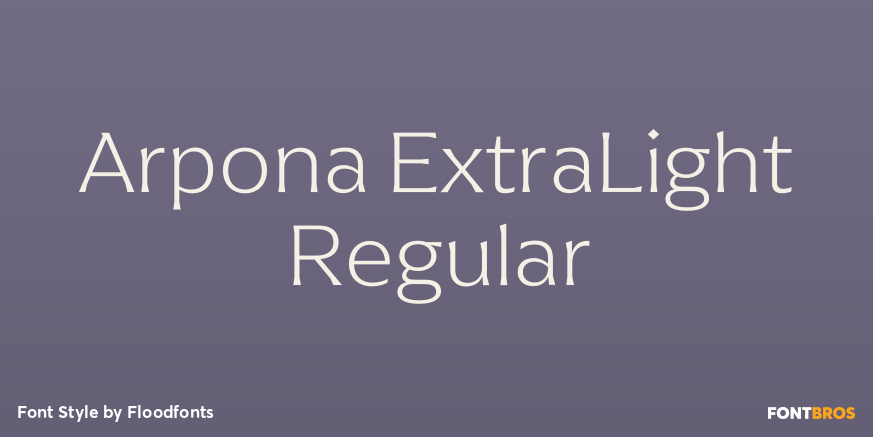 Arpona ExtraLight Regular Poster