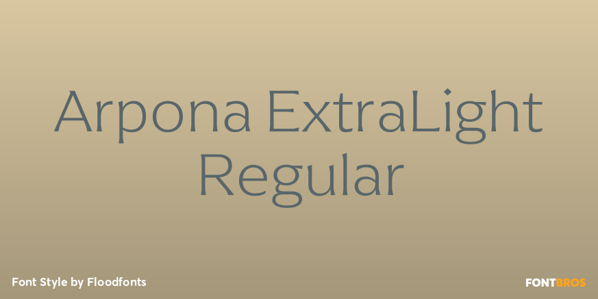 Arpona ExtraLight Regular Poster
