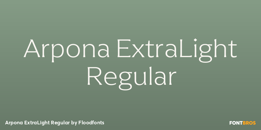 Arpona ExtraLight Regular Poster