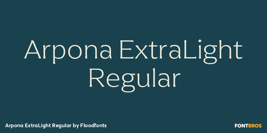 Arpona ExtraLight Regular Poster