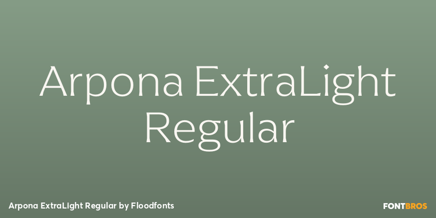 Arpona ExtraLight Regular Poster