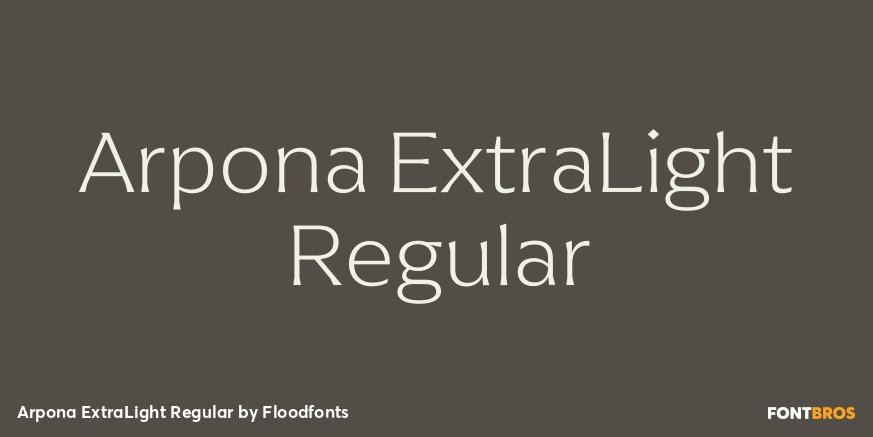 Arpona ExtraLight Regular Poster