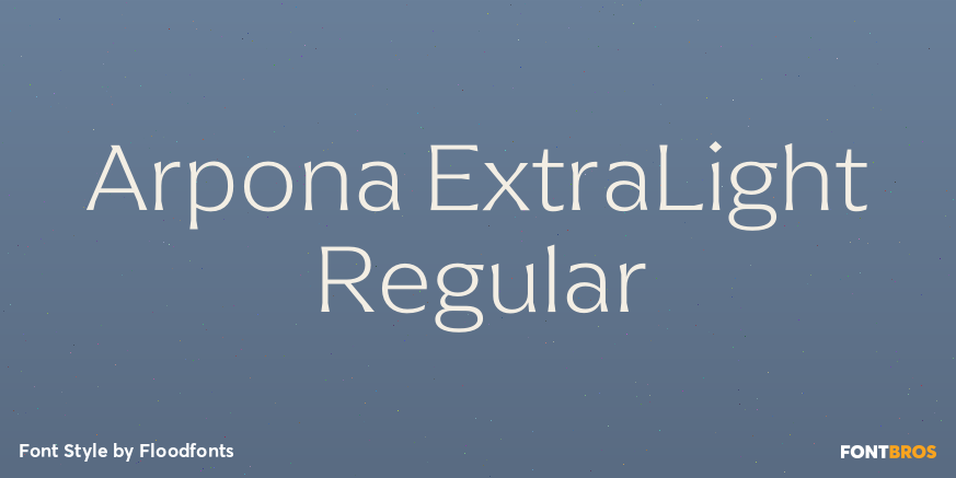 Arpona ExtraLight Regular Poster