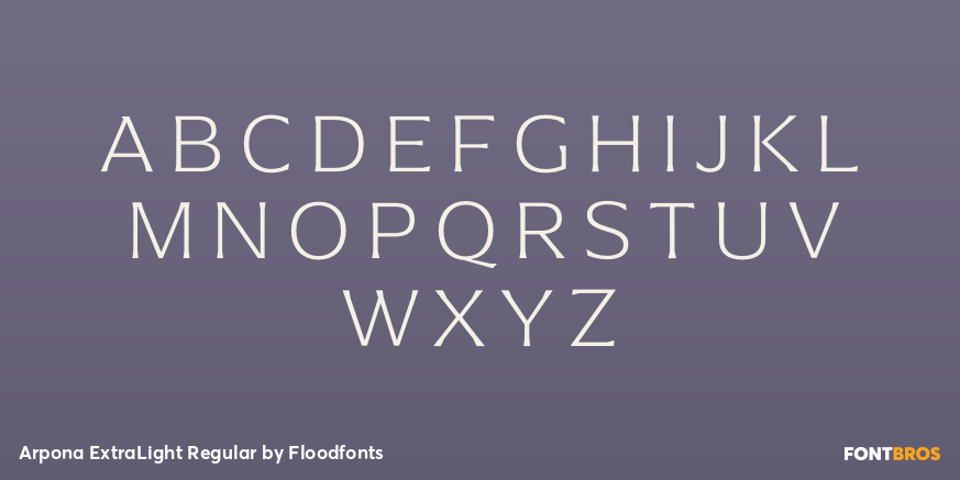 Arpona ExtraLight Regular Font Poster #2