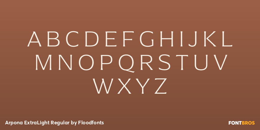 Arpona ExtraLight Regular Font Poster #1