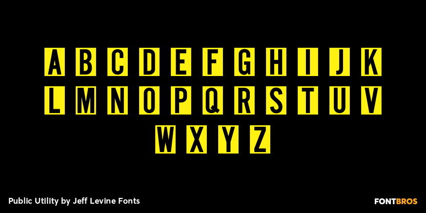 Public Utility Font Poster #2