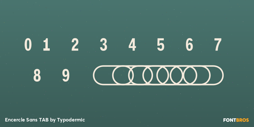 Encercle Sans TAB Font Poster #4