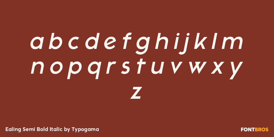 Ealing Semi Bold Italic Font Poster #3