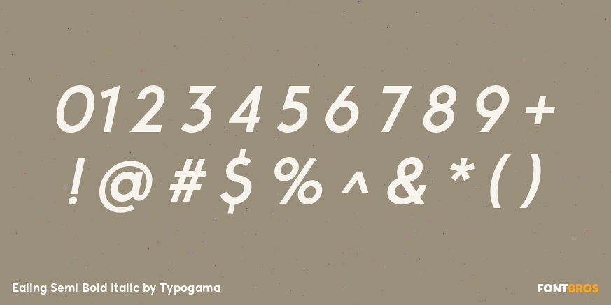 Ealing Semi Bold Italic Font Poster #4