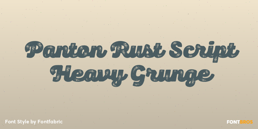 Panton Rust Script Heavy Grunge Poster