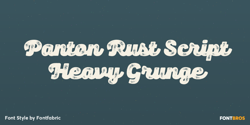 Panton Rust Script Heavy Grunge Poster