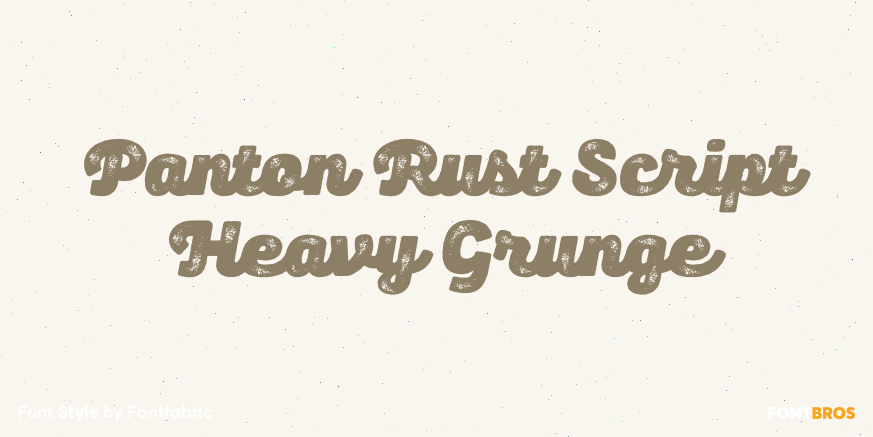 Panton Rust Script Heavy Grunge Poster