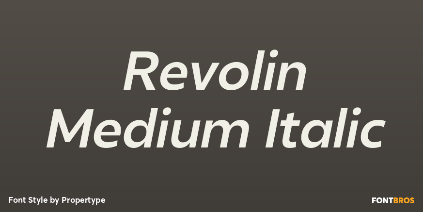Revolin Medium Italic Poster
