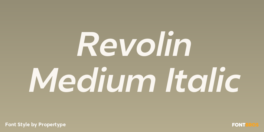 Revolin Medium Italic Poster