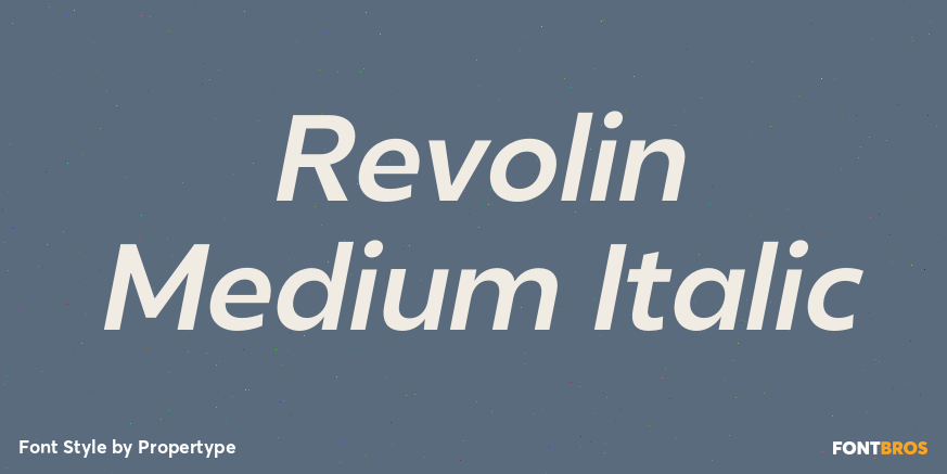 Revolin Medium Italic Poster