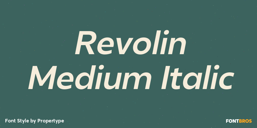 Revolin Medium Italic Poster