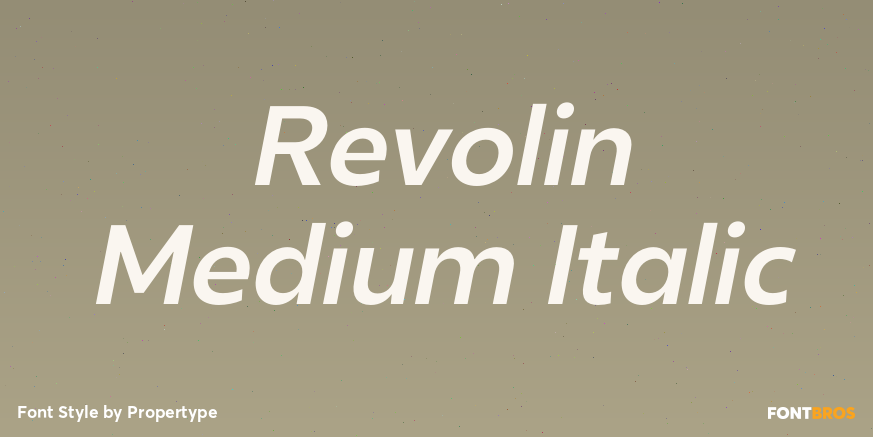 Revolin Medium Italic Poster