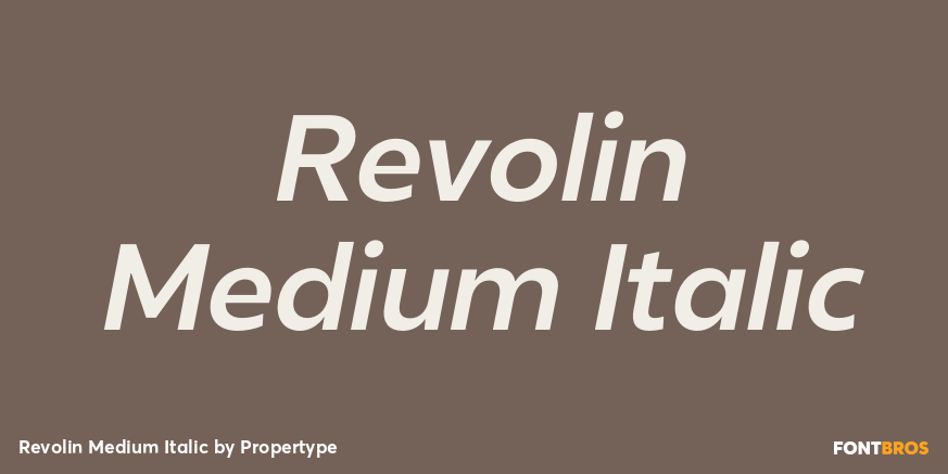 Revolin Medium Italic Poster