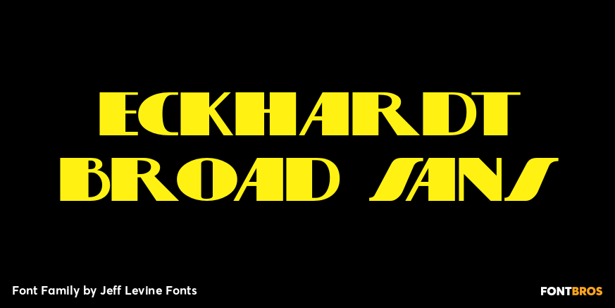 Eckhardt Broad Sans Font Poster