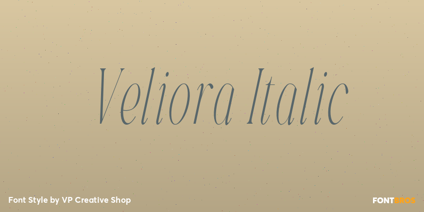 Veliora Italic Font Poster #1