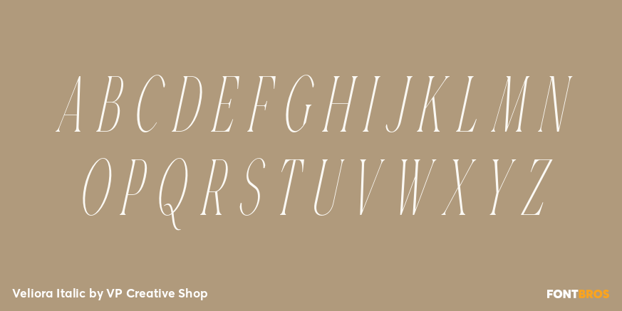 Veliora Italic Font Poster #2