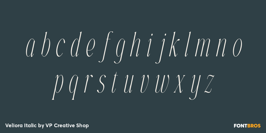 Veliora Italic Font Poster #3
