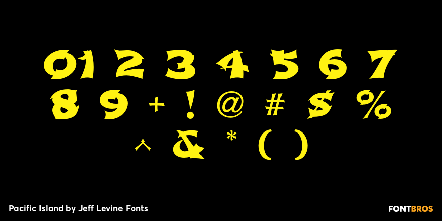 Pacific Island Font Poster #4