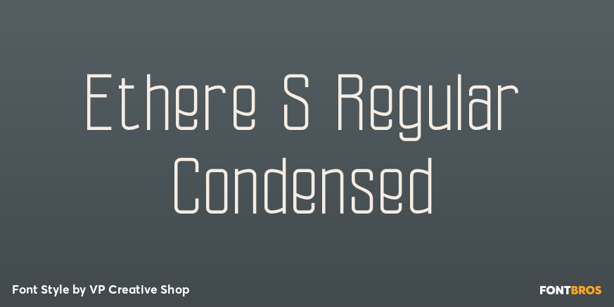 Ethere S Regular Condensed Poster