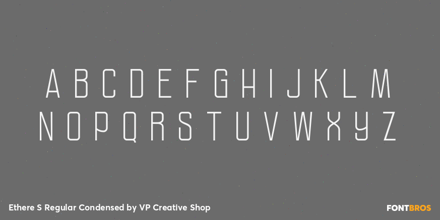 Ethere S Regular Condensed Font Poster #1