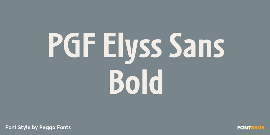 PGF Elyss Sans Bold Font Poster