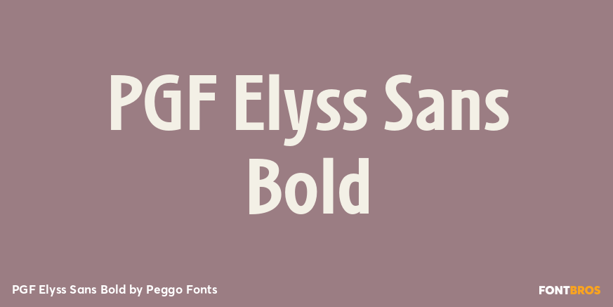 PGF Elyss Sans Bold Poster