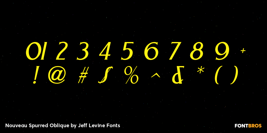 Nouveau Spurred Oblique Font Poster #4