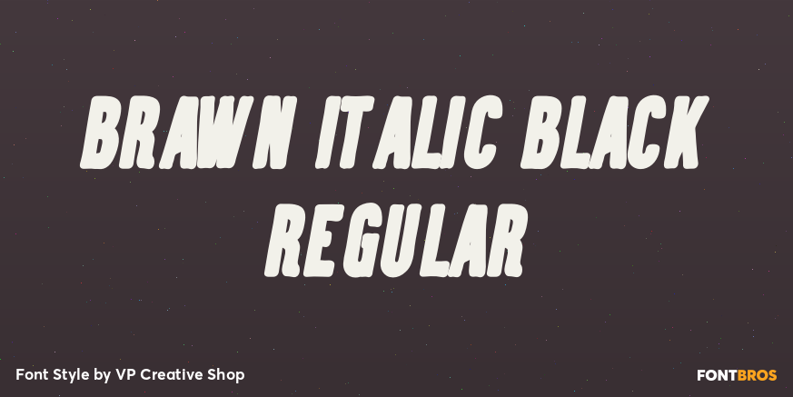 Brawn Italic Black Regular Poster