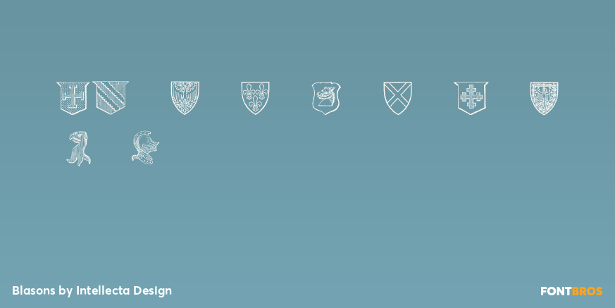Blasons Font Poster #1