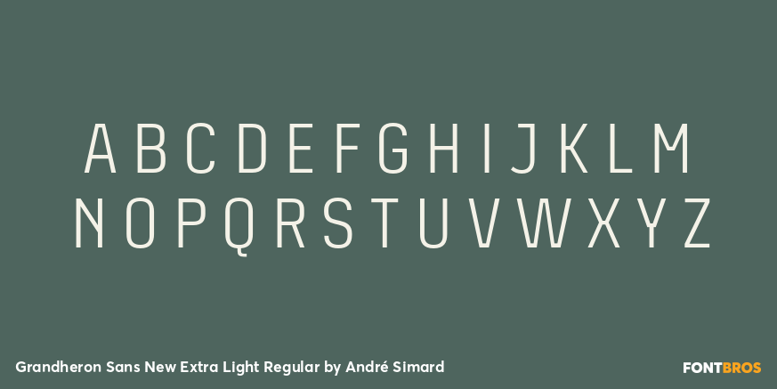 Grandheron Sans New Extra Light Regular Font Poster #2