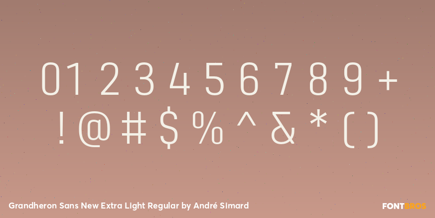Grandheron Sans New Extra Light Regular Font Poster #4