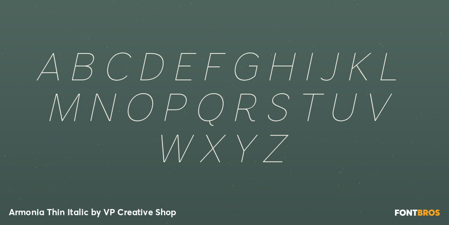 Armonia Thin Italic Font Poster #2