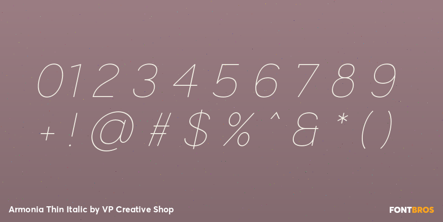 Armonia Thin Italic Font Poster #4