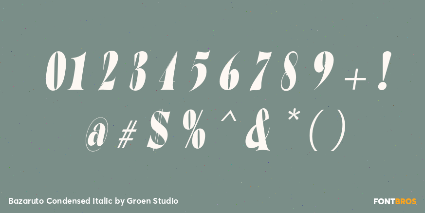Bazaruto Condensed Italic Font Poster #4