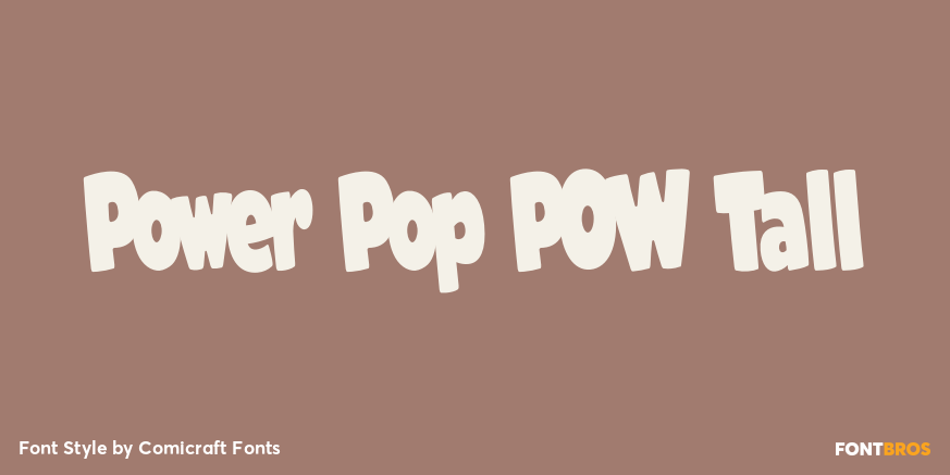 Power Pop POW Tall Font Poster #1