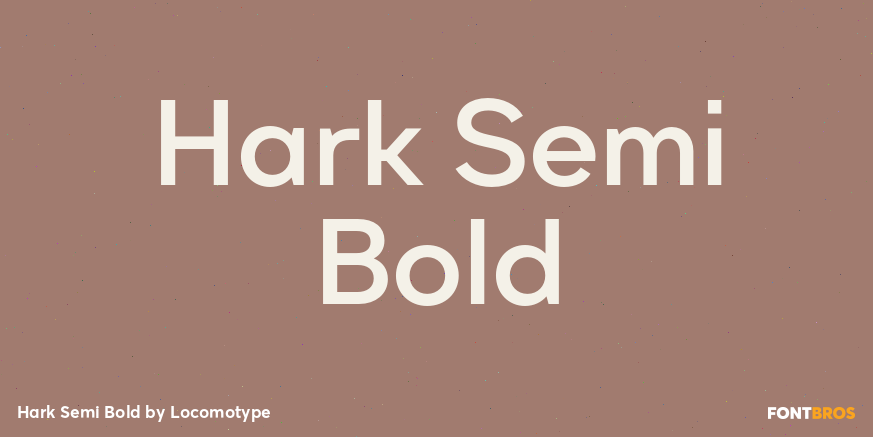 Hark Semi Bold Font Poster