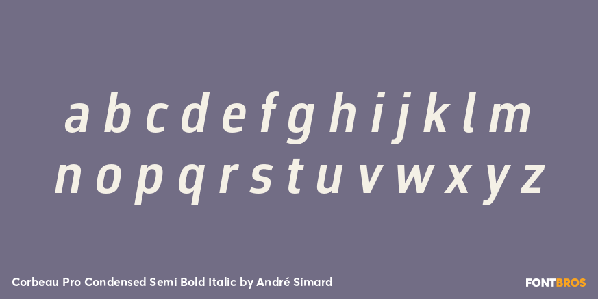 Corbeau Pro Condensed Semi Bold Italic Font Poster #1