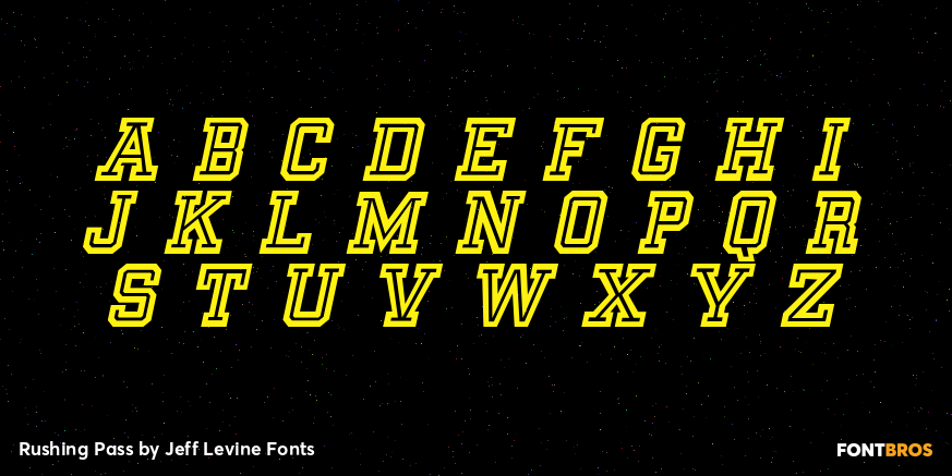 Rushing Pass Font Poster #3