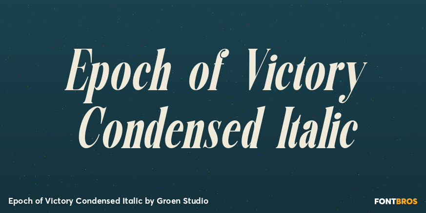 Epoch of Victory Condensed Italic Poster