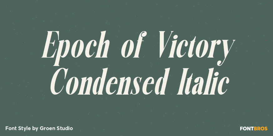 Epoch of Victory Condensed Italic Poster