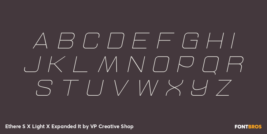 Ethere S X Light X Expanded It Font Poster #2
