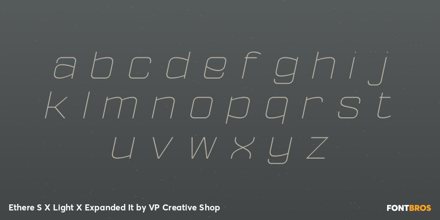 Ethere S X Light X Expanded It Font Poster #3